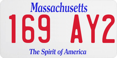 MA license plate 169AY2