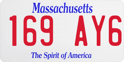 MA license plate 169AY6