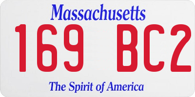 MA license plate 169BC2