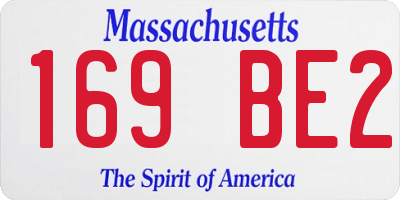 MA license plate 169BE2