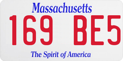 MA license plate 169BE5