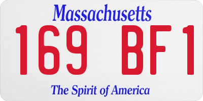 MA license plate 169BF1