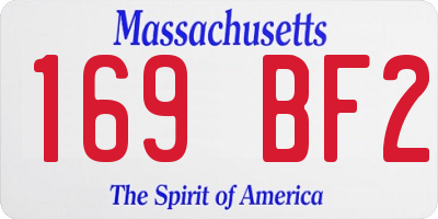 MA license plate 169BF2