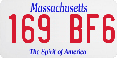 MA license plate 169BF6