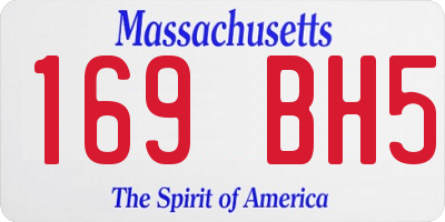 MA license plate 169BH5