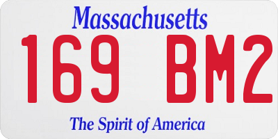 MA license plate 169BM2
