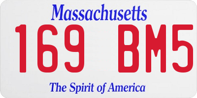 MA license plate 169BM5