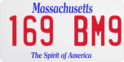 MA license plate 169BM9
