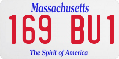MA license plate 169BU1