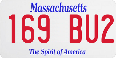 MA license plate 169BU2