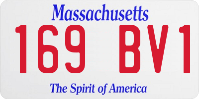 MA license plate 169BV1
