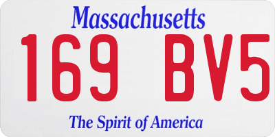 MA license plate 169BV5