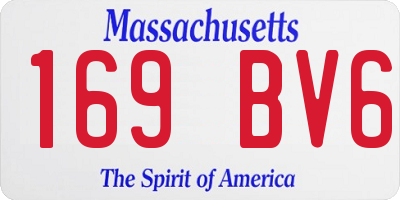 MA license plate 169BV6