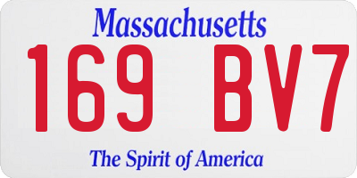MA license plate 169BV7