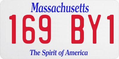 MA license plate 169BY1