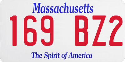 MA license plate 169BZ2
