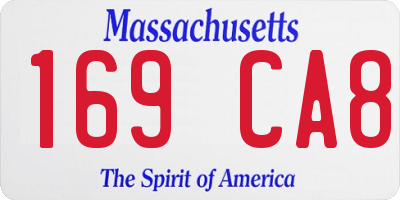 MA license plate 169CA8