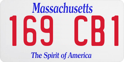 MA license plate 169CB1