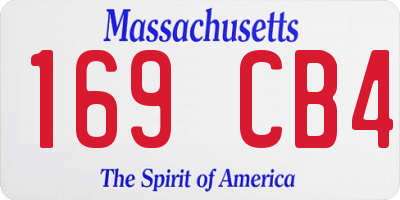 MA license plate 169CB4