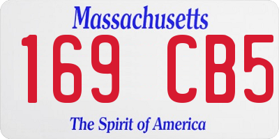 MA license plate 169CB5