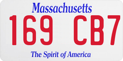 MA license plate 169CB7