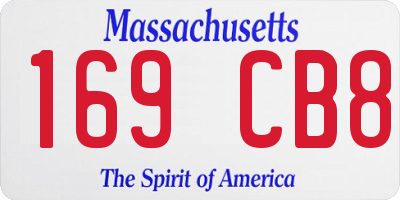 MA license plate 169CB8