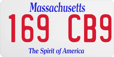 MA license plate 169CB9