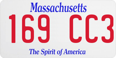 MA license plate 169CC3