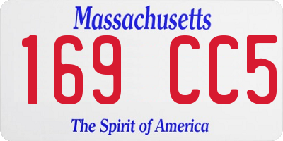 MA license plate 169CC5