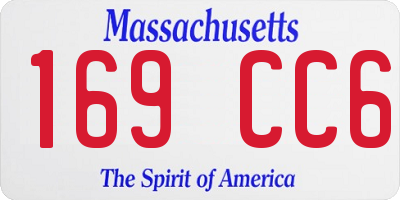 MA license plate 169CC6