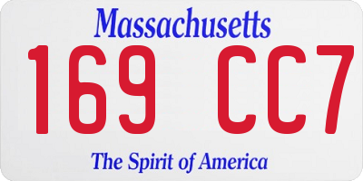 MA license plate 169CC7