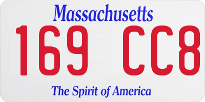MA license plate 169CC8