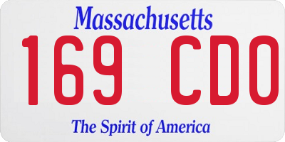 MA license plate 169CD0