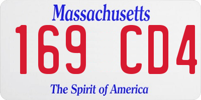 MA license plate 169CD4