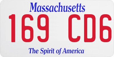 MA license plate 169CD6