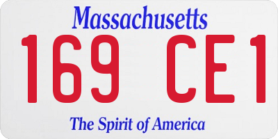 MA license plate 169CE1