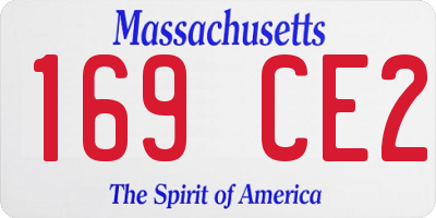 MA license plate 169CE2
