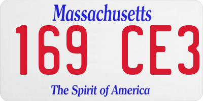 MA license plate 169CE3