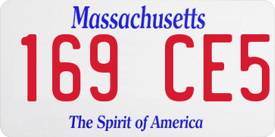 MA license plate 169CE5