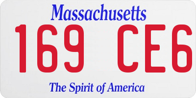 MA license plate 169CE6