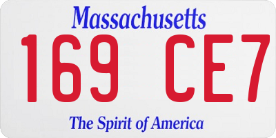 MA license plate 169CE7