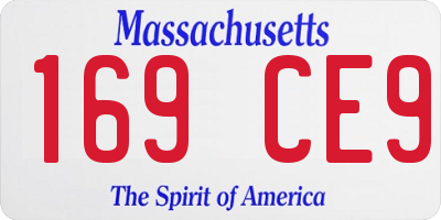 MA license plate 169CE9