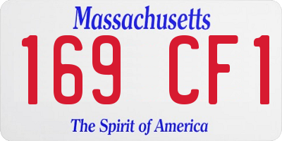 MA license plate 169CF1