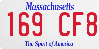 MA license plate 169CF8