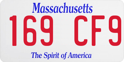 MA license plate 169CF9