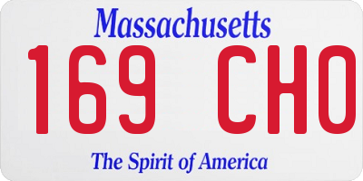 MA license plate 169CH0
