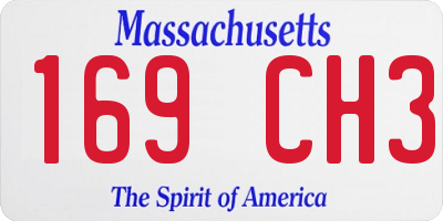 MA license plate 169CH3