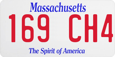 MA license plate 169CH4