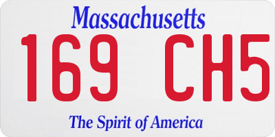 MA license plate 169CH5