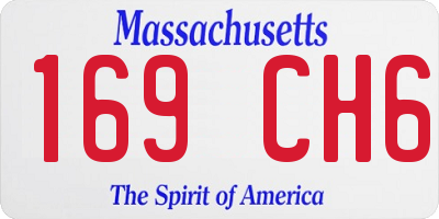 MA license plate 169CH6